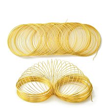 Honeyhandy Steel Memory Wire, Round, for Collar Necklace Wrap Bracelets Making, Golden, 22 Gauge, 0.6mm, 60mm inner diameter