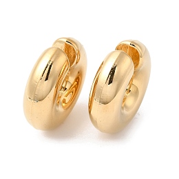 Honeyhandy Rack Plating Brass Round Cuff Earrings, Long-Lasting Plated, Cadmium Free & Lead Free, Real 18K Gold Plated, 29.5x30x10mm