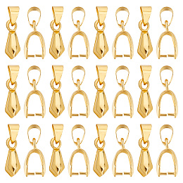 Gold Pendant Clasp 100Pcs Pinch Bails for Jewelry Making 14k Gold Plated  Brass Pendant Clasp Connectors Bails for Necklace 5x7mm