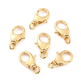 Honeyhandy Brass Lobster Claw Clasps, Long-Lasting Plated, Lead Free & Nickel Free & Cadmium Free, Real 18K Gold Plated, 20.5x12x5mm, Hole: 2.2x3mm