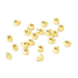 Honeyhandy Brass Crimp Beads, Long-Lasting Plated, Column, Real 18K Gold Plated, 0.4x0.3x0.2cm, Hole: 1mm