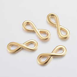 Honeyhandy 304 Stainless Steel Links connectors, Infinity, Golden, 17.5x6.5x2mm, Hole: 2.5x4mm