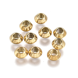 ARRICRAFT Vacuum Plating 304 Stainless Steel Spacer Beads, Rondelle, Golden, 4x2mm, Hole: 1.4mm