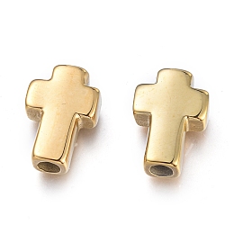 Honeyhandy 304 Stainless Steel Beads, Cross, Golden, 14~15x10x4mm, Hole: 2.7mm