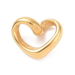 Honeyhandy Ion Plating(IP) 304 Stainless Steel Linking Rings, Twisted Heart, Golden, 13x16x7mm, Inner Diameter: 3.5x11mm