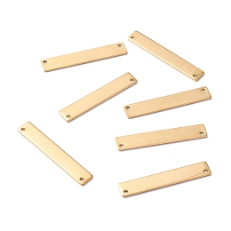 Honeyhandy Ion Plating(IP) 304 Stainless Steel Connector Charms, Rectangle, Golden, 35x6x1mm, Hole: 1.5mm