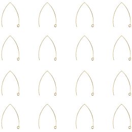 Pandahall Elite 100pcs Golden Stainless Steel Earrings Hooks Open V Shape Earring Components Earring findings Earwire for Dangle Earring Jewelry Making DIY