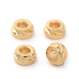 Honeyhandy Brass Spacer Beads, Real 18K Gold Plated, Ring, 3x1.5mm, Hole: 1.5mm