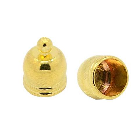 ARRICRAFT About 500pcs Golden Color Brass Cord Ends for DIY Jewellery Making, 7x5.5mm, Hole: 1.5mm