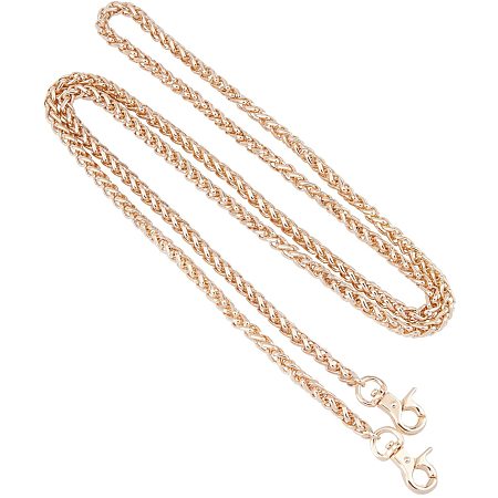 CHGCRAFT 2pcs Bag Strap Chains with Iron Rope Chains and Alloy Swivel Clasps for Bag Straps Replacement Accessories Golden