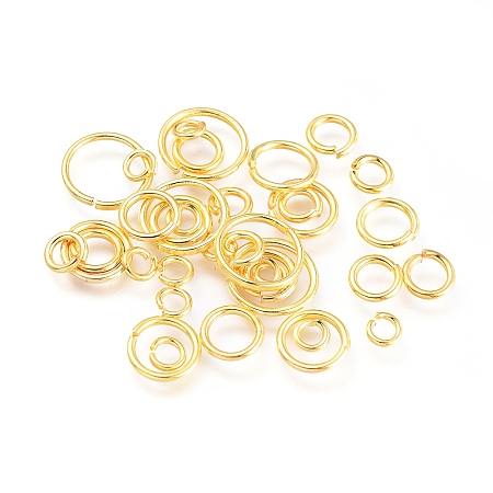 Honeyhandy Brass Jump Rings, Open Jump Rings, Golden, 4~10x0.8~1mm, Inner Diameter: 2.4~8mm