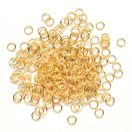 Honeyhandy Brass Open Jump Rings, Cadmium Free & Lead Free, Golden, 24 Gauge, 4x0.5mm, Inner Diameter: 3mm, about 2940pcs/50g
