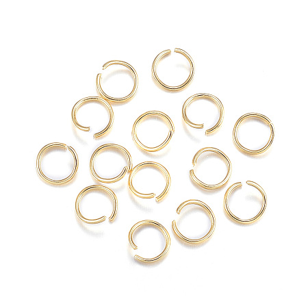 Honeyhandy 304 Stainless Steel Jump Rings, Open Jump Rings, Real 24K Gold Plated, 20 Gauge, 7x0.8mm