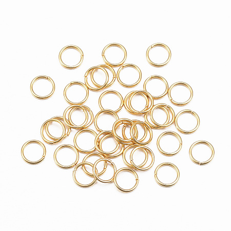 Honeyhandy 304 Stainless Steel Open Jump Rings, Golden, 24 Gauge, 4x0.5mm, Inner Diameter: 3mm