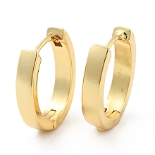 Honeyhandy Brass Hinged Hoop Earrings for Women, Cadmium Free & Nickel Free & Lead Free, Real 18K Gold Plated, 19.5x17.5x4mm, Pin: 1mm