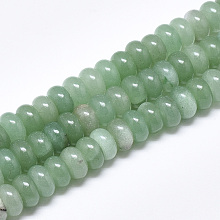 Honeyhandy Natural Green Aventurine Beads Strands, Rondelle, 10x6mm, Hole: 1mm, about 67pcs/strand, 15.3 inch