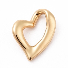 Honeyhandy Rack Plating Brass Pendants, Cadmium Free & Lead Free, Long-Lasting Plated, Hollow, Heart, Real 18K Gold Plated, 16x12x2mm, Hole: 10x7mm