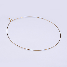 Honeyhandy 304 Stainless Steel Choker Necklaces, Real 18K Gold Plated, Inner Diameter: 13cm