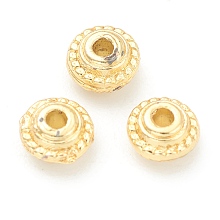 Honeyhandy Alloy Spacer Beads, Cadmium Free & Lead Free, Disc, Real 18K Gold Plated, 5x3mm, Hole: 1.2mm