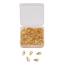 Arricraft Zinc Alloy Lobster Claw Clasps, Golden, 12x6mm, Hole: 1.2mm, 100pcs/Box