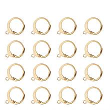 ARRICRAFT 304 Stainless Steel Lever Back Earring Hooks 14.5x12mm for Jewelry Making, 100pcs in total