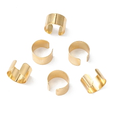 Honeyhandy 304 Stainless Steel Clip-on Earrings, Cuff Earrings, Real 18k Gold Plated, 10x6mm