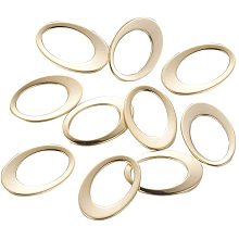 CHGCRAFT 20pcs 304 Stainless Steel Linking Rings Oval Golden 304 Stainless Steel Linking Rings for Jewelry Making, 17.5x12x1mm, Inner Diameter 12.5x8.5mm