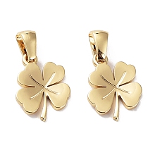 Honeyhandy 304 Stainless Steel Pendants, Clover Charm, Golden, 16x12.5x2mm, Hole: 5.5x3mm