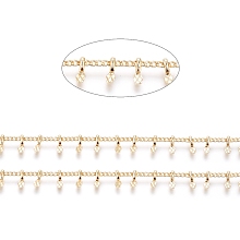 ARRICRAFT Brass Handmade Curb Chains, with Charms, Long-Lasting Plated, Soldered, Real 18K Gold Plated, 1.5x1.2x0.3mm, 6x2x2mm