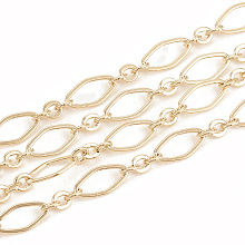 Honeyhandy Brass Chains, Soldered, Real 18K Gold Plated, 9x4.5x0.4mm