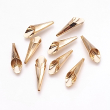 ARRICRAFT Brass Bead Cones, Nickel Free, Real 18K Gold Plated, 21.5x7x6mm, Hole: 1mm