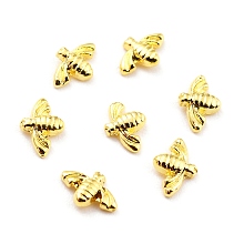 Honeyhandy Alloy Cabochons, 3D Bee, Nail Art Decoration Accessories, Golden, 3.5x5.5x1mm