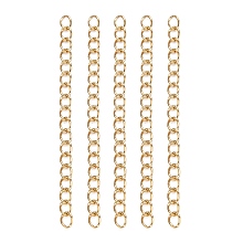 Honeyhandy 304 Stainless Steel Chain Extenders, Golden, 47~53x3mm