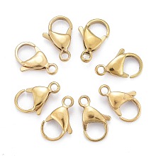 ARRICRAFT Vacuum Plating 304 Stainless Steel Lobster Claw Clasps, Parrot Trigger Clasps, Golden, 15x9x4.5mm, Hole: 2mm