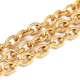 Honeyhandy Ion Plating(IP) 304 Stainless Steel Rolo Chains, Unwelded, with Spool, Golden, Link: 7x5.5x1.5mm, about 32.8 Feet(10m)/roll