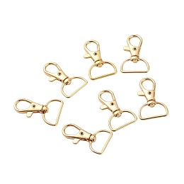 Honeyhandy Zinc Alloy Swivel Lobster Claw Clasps, Swivel Snap Hook, Golden, 38x24mm, Hole: 8x20mm