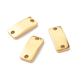 Honeyhandy Ion Plating(IP) 201 Stainless Steel Link Connectors, Rectangle, Golden, 20x10x2mm, Hole: 2.5mm