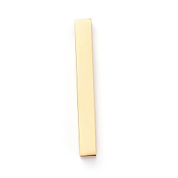 Honeyhandy Ion Plating(IP) 304 Stainless Steel Pendants, Rectangle/Bar, Golden, 40x5x5mm, Hole: 3mm