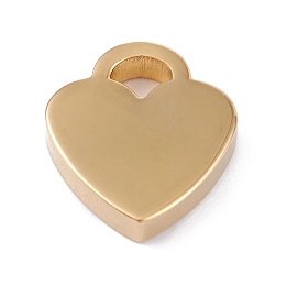 Honeyhandy Vacuum Plating 304 Stainless Steel Pendants, Heart, Golden, 20x18x4mm, Hole: 4x5mm