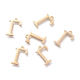 Honeyhandy 304 Stainless Steel Charms, Greek Alphabet, Golden, Letter.G, 14x8x1mm, Hole: 1.2mm