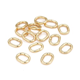 Honeyhandy Brass Twister Clasps, Long-Lasting Plated, Oval, Real 18K Gold Plated, 13x10x2mm, Inner Diameter: 9x5.5mm