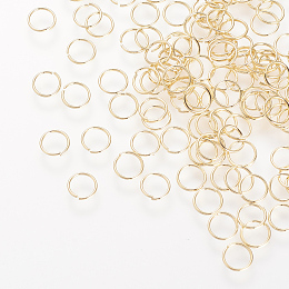 Honeyhandy Brass Open Jump Rings, Golden, 21 Gauge, 6x0.7mm, Inner Diameter: 5mm, about 119pcs/5g