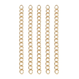 Honeyhandy 304 Stainless Steel Chain Extenders, Golden, 47~53x3mm