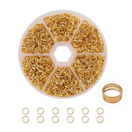 PandaHall Elite Golden Iron Split Rings Diameter 6mm Double Loop Jump Rings for Jewelry Making, about 700pcs/box