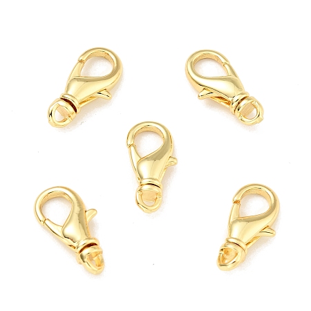 Honeyhandy Brass Swivel Lobster Claw Clasps, Cadmium Free & Lead Free, Long-Lasting Plated, Real 18K Gold Plated, 16x7.5x4mm, Hole: 1.6mm
