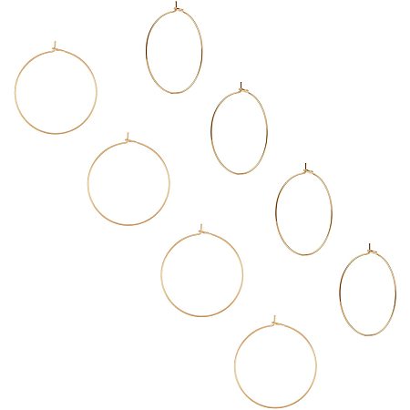 UNICRAFTALE 10 PCS 20 Gauge Golden Hypoallergenic Hoop Earring Stainless Steel Earring Hoops Wine Glass Charms Findings for Jewelry Earrings Making