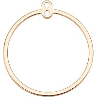 BENECREAT 20pcs 18K Gold Plated Round Beading Hoop Earring Finding Components for DIY Jewelry Making, 27.5x25mm