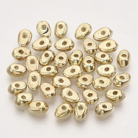 Honeyhandy CCB Plastic Beads, Teardrop, Golden, 7x4.5x3.5mm, Hole: 1.2mm, about 270pcs/20g