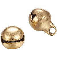 PandaHall Elite 10PCS Golden Stainless Steel Bell Charm Pendants DIY Bells for Wreath, Holiday Home and Christmas Decoration 11x8mm, Hole 1.8mm