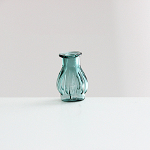 Honeyhandy Transparent Miniature Glass Vase Bottles, Micro Landscape Garden Dollhouse Accessories, Photography Props Decorations, Teal, 14.5x22mm